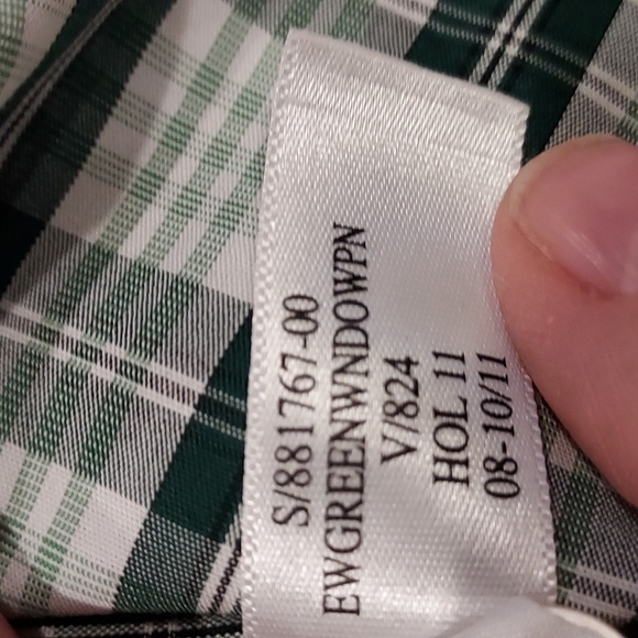 Banana Republic Green and White Plaid Button Down Shirt Size Small - Picture 13 of 13
